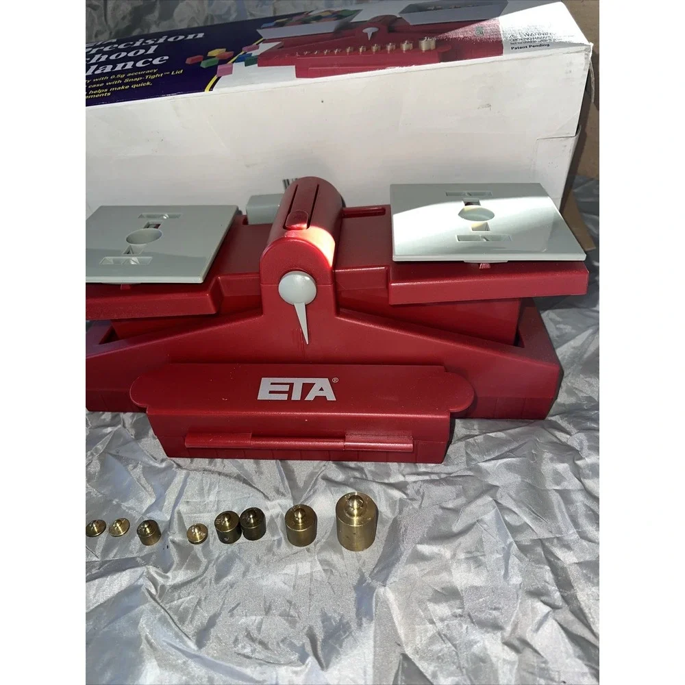 ETA Precision School Balance with Weights W/ Box Paperwork 410B Works Tested Fun